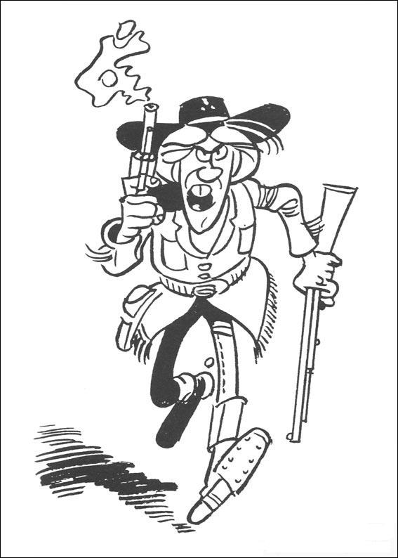 Plansa de colorat cu Lucky Luke 40 35